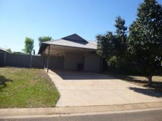  3 Jilingbang Link Kununurra WA 6743 Take the opportunity to grab this modern 4 bedroom, 2 bathroom colour bond home which is only approximately 8 years old and is definitely priced to sell. The layout of this home allows the main entry to pass the master bedroom and lead into the open plan living/dining/kitchen. Here double sliding glass doors allow plenty of light into this main living space and an exit out to the L- shaped undercover entertaining area to the side of the house, which is cooled with ceiling fans and is clearly visible from the living and kitchen areas. Being fully tiled and cooled with split system air conditioning throughout, the interior is sufficiently set for comfortable living on those hot days. All four rooms boast built in robes with the main bed having the bonus of a walk in robe situated to the rear of the private ensuite. Additionally, plenty of cupboard space in the kitchen adds to its already appealing attributes including a gas cook top, pantry and wide bench worktops. A dividing fence across the width of the block behind the driveway provides privacy whilst still allowing easy access to the backyard using the single or large dual gates. 