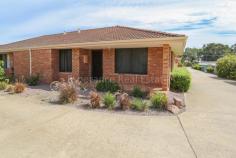  17/12-14 Hicks Street Esperance WA 6450 $180,000 This cosy Over 55's retirement unit is located in the popular Kooringa Village, a stones throw from medical facilities. The unit includes BIR's to the 2 bedrooms, reverse cycle airconditioning to dining/lounge, compact kitchen and private rear courtyard. 