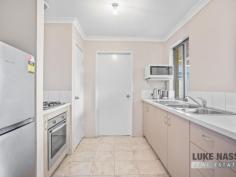  Unit 4/46 Westfield Rd Kelmscott WA 6111 $299,000 Welcome to 4/46 Westfield Road, Kelmscott. This lovely spacious 3 bedroom 2 bathroom Villa is an ideal 1st home, investment or downsizer. Situated at the rear of a small 8 Villa complex, offering privacy and seclusion from the street. The location is so close to everything, buses, Kelmscott train station, Kelmscott high School, Westfield Primary School, day care, Westfield Shopping Centre and Kelmscott township. IT’S ALL HERE, who needs a car! Selling features of this super Villa include: Rear private setting – Appealing brick and tile facade – Double remote secure garage – Shoppers entry and rear access to the backyard – Large master suite at the front with good size ensuite and walk in robe – Ornate tiled flooring throughout the thoroughfares and living area – 2 spacious guest bedrooms both with built in robes – Guest bathroom with shower in the bath ( great for kids) – Separate WC – Corner kitchen overlooking the living area, with double fridge recess gas cooking and access to the laundry – Hub of the home is the whopping living room, meals area and a nook in the corner to put a study desk ( see pictures) if required – Private paved enclosed patio to entertain. Other selling features include: Cool ducted air-conditioning – Gas heating – Gas cooking – Gas hot water system- Linen cupboard. Plus more. 