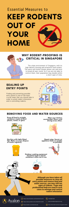  Have you spotted any rodents at home? Keep them at bay with these expert-endorsed rodent management techniques. Avalon Services also offers additional pest control solutions , including bed bug control, termite prevention, and mosquito control. Source: Click here . 