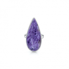 Enter the world of rapid transformation with the Sagacia  Statement Charoite Ring  . These rings feature 100% genuine and authentic charoite gemstones, and the specialty of these rings is they are made out of pure 925 sterling silver that is hypoallergenic in nature. These handmade rings set with charoite showcase beautiful swirling patterns of black and purple, turning these rings into real standout pieces. Charoite is a gemstone that is famous among Astrology Enthusiasts for its powerful healing benefits, the most prominent benefits being cleansing the aura and inviting positivity into the wearer's life. Sagacia's Statement Charoite Ring is perfect for those moments when you wish to add a tinge of mystery and flair to your outfit, allowing you to make a lasting impression in front of your audience. So, purchase Sagacia's Statement Charoite Ring now and embrace its magic.