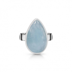 Take a deep dive into the tranquil beauty of the Sagacia Statement  Aquamarine Ring  . This exquisite jewelry piece features 100% authentic and genuine aquamarine gemstone, that is renowned within the New Age Community for its soothing and calming properties. Our Statement Aquamarine Rings are handmade and crafted in pure 925 sterling silver. These rings capture the essence of the tranquility present in the oceans and the seas. These aquamarine rings are perfect for making a bold fashion statement, and the reason why these rings tend to add a touch of elegance to any outfit is because the pale blue hues of aquamarine can complement any outfit that you wear. So, purchase Sagacia's Statement Aquamarine Ring and let this stunning ring serve as a reminder of the calmness and inner mental clarity that you carry within yourself.