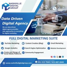  Nashville Digital Group is a digital marketing agency in Nashville . Elevate your business online presence with an expert team, engaging content, and strategic social media campaigns . 