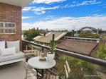  12/2 Pearson St Balmain East NSW 2041 ith spectacular 180-degree views of the harbour, the harbour bridge, 
Barrangaroo parkland and the city skyline, this superbly renovated 
apartment is on the first level of Midships, a boutique low-rise complex
 set amid gracious period homes in a quiet tree-lined avenue at the tip 
of Balmain East peninsular. 
 
Ideally located, the building is footsteps from the harbour foreshore, 
expansive tracts of parkland and Balmain East ferry and CBD buses, as 
well as a short walk from village shops and cafes on Darling Street 
 
Architecturally redesigned with premium quality fixtures and finishes 
throughout including Tallowwood floors, integrated cabinetry and 
bookshelves 
 
Central entrance hall flows to light-filled living and dining zone with 
wide picture window and glass door opening to private and sunny view 
balcony 
 
Sleek Quantum Quartz gas kitchen with abundant storage (including self 
closing drawers), Liebherr integrated fridge and NEFF appliances 
including four-burner gas cooktop, electric oven (with slide away door 
and steamer), rangehood and integrated dishwasher 
 
Main bedroom with generous custom-built-in wardrobe, designer 
single-blade ceiling fan, bespoke curtains and glass door opening to 
view balcony 
 
Second double bedroom with built-in wardrobe, custom fitted shoe cupboard and Roman blind 
 
Chic and spacious Carrara marble bathroom with big shower, heated towel rail and concealed laundry with linen storage 