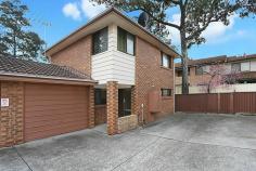  7/25-27 Fifth Avenue Blacktown NSW 2148 Quietly located at the end of a very well maintained landscaped complex you will find this sturdy three-bedroom brick townhouse sneaking onto the market. Offering a bright open plan layout the combined living and dining room receives all four aspects and opens freely into the private north-facing courtyard. Wrapping around the property the concrete courtyard offers an “easy maintenance” blank canvas that waits for a botanical creation. . 3 bedrooms and spacious bathroom . Gas/electric kitchen adjoining laundry . Neat dining room and bright living area . Lock up garage . Extraction fan in kitchen and laundry . Down stairs guest toilet . Wrap around courtyard with Cherry Blossom tree . Hallway storage and garden shed . Very well maintained complex . 