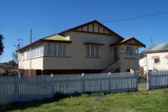 WARWICK, QLD, 4370  This 2 Bedroom plus sleep out home offers 2 large bedrooms with a good size kitchen and combined lounge / dining. The bedrooms open onto a closed in verandah, on the sunny side of the home. Slow combustion wood heating makes this very cosy in winter. Single car accommodation under the house as well as a huge storage area. Occupies an 800sqm allotment. Worth a look at this money! 