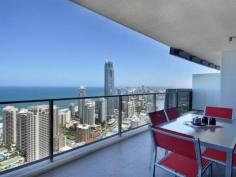  1461/9 Ferny Avenue Surfers Paradise Qld 4217 This sub penthouse is on the 46th floor of south tower with 2 huge balconies. The large one faces east with views from Coolangatta to South Stradbroke. The apartment opens onto a tiled entry with guest powder room and separate laundry. There are three large bedrooms, the master has a full ensuite with ocean view. The second and third bedrooms are located on the opposite side of the unit and have a shared bathroom with ocean and hinterland view. The kitchen has a gas stove and electric oven, double dishwashers and a huge stone top island bench. 