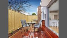  4/153 Ballantyne Street, Thornbury, VIC 3071 This high quality, brand new two storey townhouse is located in a prized pocket of Thornbury, conveniently located near St Georges Road and surrounded by parklands, bike tracks, public transport and cafes. A smart choice for those that want the best of CBD type living whilst enjoying serenity. Bright and beautifully designed to deliver an abundance of space, this stylish residence also reveals a smart open plan and flexible living/meals area, a second bathroom, stone-bench kitchen with an array of high quality Miele appliances including a convenient servery window to the outdoor entertaining area and a separate living room that can accommodate guests. Upstairs comprises two large bedrooms, both with BIRs and stylish modern ensuite or central bathroom. Complementing this home is split system heating and cooling that ensures constant comfort throughout the seasons, polished hardwood floors, video intercom and European laundry, plus a beautiful decked alfresco entertaining area and direct access remote controlled from ROW. 