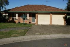  21 Vassallo Place Glendenning NSW 2761 4 Bedrooms & study with two full bathrooms and double lock-up garage Located on a cul-de-sac of a quiet street this home is built on a massive 646 sqm block of land and is located minutes walk to the local schools and public transport. Features include: *Huge rumpus room, can hold indoor parties. *Four bedrooms with built-in robes in all. *Study room with built-in robes too. *New kitchen with gas cooking and modern appliances *En-suite to master bedroom. *Formal lounge room with gas heater connection *Dining and living area *Large patio area with sink and storage. *Impressive double garage with internal access. *Large 646 sqm block with plenty of yard for the kids to run around *Possibility of granny flat (S.T.C.A.) *Extras features include tiled floors in living areas , new 40mm Timber flooring in all 4 bedrooms and study room. An impressive property like this with lots of indoor and outdoor rooms will suit both investors and owner-occupiers alike. > Close to Glendenning Public School and Glendenning Pre-School. > Easy access to M7 motorway towards Sydney CBD and Airport. General Features Property Type: House Bedrooms: 4 Bathrooms: 2 Land Size: 646 m² (approx) Indoor Features Alarm System Built-in Wardrobes Air Conditioning Outdoor Features Garage Spaces: 2 Other Features Close to Transport, Close to Shops, Close to Schools, Ensuite, Toilet Facilities 