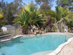  5 Kauri Ct Cedar Vale QLD 4285 - 4 bed or 3 plus study - 2 bathrooms with spa ensuite - Massive kitchen with walk in panty - 2 large living areas - In-ground salt water pool - Double bay shed plus carport and fully fenced. 