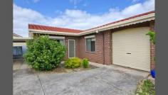  4/21 Ormond Avenue Daw Park SA 5041 EXTRA ROOM & EXTRA PARKING IN A SMALL GROUP Situated
 at the rear of a small group of four, this 2 bedroom 1970's unit 
delivers a current tenant ($310pw til 13 February 2015); as well as 
potential for asset growth. With a larger-than-normal foot print' 
the unit is of 2 bedrooms, lounge, modern kitchen (with dishwasher) and 
separate dining area. An added bonus is attached garage (with roller 
door) plus car-port. Features include a covered pergola and large 
entertaining area, built-in robes, air-conditioning, ceiling fans, 
security shutters and rainwater tank. Walking distance to shops & transport. Price: $329,000 to $335,000 