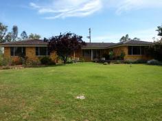  316 NEWMANS LANE Tamworth NSW 2340 Extremely well located on the favoured southern side of Town, approx. 15km from Tamworth. Level
 to undulating country which is contoured throughout. Approx 5 Acres of 
the property has an existing orchard of approx. 30 fruit trees and 380 
olive trees. Reliable bore with 
electric pump that supplies troughs, garden taps and the house toilets 
& laundry. There is also 13,000 gal rainwater storage. There are 
also 4 dams on the property but are currently dry due to hard season. Spacious
 well presented brick home with 3 large bedrooms, 2 living areas, 3 
bathrooms and kitchen with a walk in pantry. The home has 2 electric 
heaters, 2 reverse cycle air cons and ceiling fans in living and 
bedrooms. There is also a gauzed entertaining or BBQ area. The home is 
in excellent condition and is well set in established easy maintained 
gardens. 
Other improvements include a double lock up garage with workshop area, 
double carport, 20x40ft machinery shed with power and skillion roof off 
both sides plus steel cattle yards with crush and loading ramp.
Owners have had plans approved to extend on the house, these plans are 
available on request. 