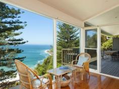  179 Whale Beach Rd Whale Beach NSW 2107 Mid to High $3,000,000's Charismatic Oceanfront Retreat with Pool Boasting an idyllic sundrenched & protected north-east aspect, with an immediate and expansive Dolphin Bay and ocean view... A sea change opportunity has never looked so good. - Discreetly positioned on a generous 1553sqm tropical site with possible access through the reserve to the rocks and bay below - Designed over two relaxed levels, the property offers a flexible floor plan ideal for a holiday home or permanent residence - A spacious, light bright and airy open plan living and dining room features open fire, timber floor boards, high ceiling and floor to ceiling windows overlooking the seascape - The living room opens to a wide covered balcony with panoramic views - Functional & modern chef's kitchen with timber island bench and stainless appliances - The main bedroom includes a modern ensuite bathroom and built ins, with expansive views over Dolphin Bay - Additional double bedroom upstairs plus main bathroom with separate bath and shower servicing the upstairs level - Flexible lower level accommodation features three double bedrooms or two beds and second living, all opening out onto a covered terrace, another bathroom and a laundry with WC - A pathway leads down to the wide timber entertaining terrace and oceanfront pool - Beautifully landscaped gardens, extensive use of sandstone, tandem double car space, plantation shutters on windows With a sweeping coastal vista, gorgeous family swimming pool and a large tropical site, this private oceanfront retreat offers an enviable holiday lifestyle.   Property Snapshot  Property Type: House 