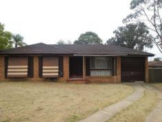  Bidwill NSW, 2770 3 bedroom brick house in private area located on approx. 556.00 sqm block needing a little TLC, ideal for investor or 1st home buyer Separate lounge room Combined kitchen/dining Internal laundry Fully fenced back yard Located close to bus stop, schools and Shalvey Shopping Centre 