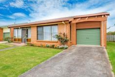  2/2 Monnington Street Upper Burnie Tas 7320 $212,000 GREAT LOCATION Situated in the heart of Upper Burnie on a near level block stands this lovely brick unit that offers the next caring owner the best location for convenience and lifestyle. Special features include spacious sunny lounge, dining, cosy sun room, very neat kitchen, 2 bedrooms both with built-ins, lovely bathroom including vanity bath and separate shower plus single garage with internal access with low maintenance lawns and gardens. This property is the complete package for retirees. Call now for an inspection 
