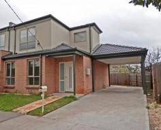  10D Fyfe Street Reservoir VIC 3073 $399,000  Street Front Delight, Must Be Sold Brand new and spacious in design, this 2 bedroom townhouse with its own street frontage will please most. Internally the floor plan consists of a large lounge, kitchen and meals with island bench/breakfast bar, laundry room & linen downstairs. Upstairs sees 2 very good sized bedrooms with B.I.R's and central bathroom with toilet. Other features include security alarm system, stone bench tops, s/s appliances, wf's, carport, rear decking and so much more. Superbly located near to parklands, shopping and transportation. A great first home or investment. Price Guide: $399,000 O.N.O.   |  Type: Townhouse  