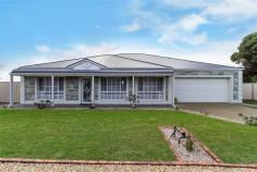  7 McFarlane St Meningie SA 5264 $299,900 MODERN BLUE STONE FRONTED HOME Property ID: 5282621 A well presented 3 bedroom (walk-in-robe in master bedroom and built-in robes in other bedrooms) plus study, large open plan living/dining/kitchen, 2-way bathroom, large laundry and two toilets.  Outside is a front bull-nose verandah, rear alfresco area with filtered water views, 2 car garage & workshop under main roof, 22,000 litres of rainwater storage & garden shed. Allotment size is approx 730sqm with 27m frontage. Modern living ready to enjoy! 