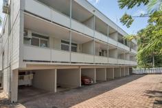  7/33 DUKE STREET STUART PARK NT 0820 $208,000 This top floor unit being at the rear of the complex is peaceful and captures the breezes. The tiled air conditioned open plan living/dining area opens onto the private balcony which takes in a leafy aspect with views over the neighbourhood. There is a neat and practical kitchen with ample cupboard and bench space and recently renovated bathroom. The two carpeted bedrooms have built in robes and split system air conditioners. Downstairs is undercover parking for one vehicle and the laundry. Located only minutes from the city. 