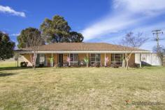  45 Heathersleigh Road Armidale NSW 2350 Country living, fresh air and twenty-five acres of freedom: that's what awaits with this solid brick and tile home the whole family will love, located less than 10 kms from all the conveniences of Armidale. Light, bright and airy throughout, it features delightful full-height picture windows, bamboo floorboards and brightly painted interiors. A charming country kitchen with gas cooking and a generous breakfast bar presents the perfect family hub with adjacent meals area and handy laundry access. Air-conditioned and gas heating, with two spacious living zones, there's a cosy lounge for winter nights, or soak up the warming rays in a rear sunroom capturing fabulous rural views. Offering 4 built-in bedrooms and two bathrooms, the master features a renovated ensuite, with a renovated main bathroom servicing the remaining rooms. Outside, full-width front and back patios are perfect for relaxation or entertaining friends with sweeping views of the surroundings. Established trees offer shade, with ample fenced space for kids and pets to run free. For the horse lover, purpose-built stables and riding paddocks are a fantastic addition. Along with three tanks and bore water on site, undercover parking for five vehicles awaits, including a 7m x 9m lockup garage and workshop plus a triple carport. Situated in Kelly's Plains, the local primary school is within easy walking distance and additional schools, shops and everyday conveniences are on hand in nearby Armidale. Experience idyllic country living in this comfortable family home on a spacious rural allotment - arrange your inspection today. 