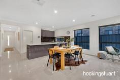  25 Warruga Crescent Wollert VIC 3750 $660,000 - $690,000 Showcasing a fresh and vibrant vogue with an impressive space to match, this contemporary four-bedroom family home sets the family up in style with perfectly zoned living areas and the ideal entrance opening to the park space. Enjoy a walk around the park or play with kids and pets in the open space. Ideal with public transport and Wollert Primary School and Glowrey Catholic Primary School within driving distance. Notable Features Include: Four Bedrooms Two Bathrooms Double Garage Spacious Master Bedroom With Walk in Robe and Ensuite Front And Backyard Landscaped High Ceilings Downlights Security Alarm System Kitchen Equipped With 900mm Stainless Steel Appliances Large Walk In Pantry Dishwasher Stone Benchtop In Kitchen And Bathrooms. Alfresco With Decking Ducted Heating And Evaporative Cooling Remote Controlled Double Garage With Internal Access. 