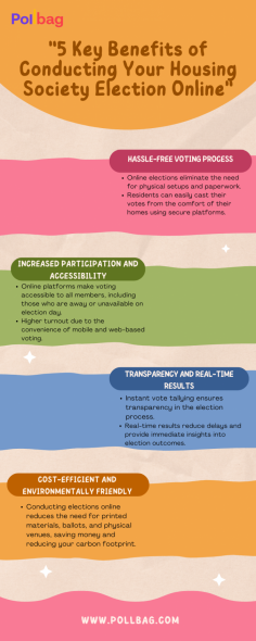 POLLBAG is changing the game for housing society elections with our easy-to-use online voting platform. We make RWA elections and housing society voting straightforward and secure. Our platform ensures that e-voting in housing societies is a breeze, making the whole process transparent and accessible. With POLLBAG, you can run your society elections online smoothly and confidently, knowing that every detail is handled with care. Explore how POLLBAG can transform your election experience by visiting www.pollbag.com.