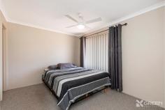  Unit 2/16 Valentino Cl Greenfields WA 6210 $499,000 Welcome to 16 Valentino Close, a delightful 3-bedroom, 1-bathroom duplex nestled in a peaceful cul-de-sac. With convenience at your doorstep, this property is 2.3km from Mandurah Train Station, less than 1km from Bortolo Oval and local shops-perfect for those seeking both comfort and accessibility. This quality-built home offers a bright and spacious layout, featuring wood-look flooring throughout and cozy carpets in the bedrooms. The master bedroom includes a roomy walk-in robe and access to the semi-ensuite, which has been updated with modern touches, including a heat lamp, a glass shower screen, and a bathtub to unwind after a long day. Bedrooms two and three are generously sized with built-in robes and ceiling fans, ensuring comfort for family or guests. The kitchen is well-equipped with a dishwasher, a gas bayonet, and a wall-mounted reverse cycle air conditioner for year-round comfort. Step outside to the fully enclosed, low-maintenance rear yard, where a charming patio area off the dining space is partially covered with clear panels, allowing natural light to flood in-a wonderful spot to relax or entertain in peace. Additional amenities include a single garage with rear access, providing ample space for a trailer, small boat, or third car. The backyard also features a small garden shed for added storage and a separate laundry room for convenience. Situated in a prime location, this home is a short drive from Mandurah Forum, the Mandurah Foreshore, and nearby schools. With solar panels already installed and meticulously maintained gardens, all the hard work has been done. This home is ideal for retirees seeking a low-maintenance lifestyle, first home buyers looking for secure living, or savvy investors. Don’t miss the chance to make this tranquil property your new home-move in and enjoy from day one! 