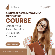  Enhance your skills in optimizing workflows, reducing inefficiencies, and driving organizational success with a Business Process Improvement Certification . Perfect for professionals aiming to boost productivity and implement effective solutions. 