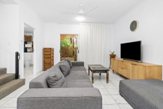 Unit 1/1 Bamboo St Nightcliff NT 0810 Elevating its effortless appeal with a beautifully renovated kitchen, ensuite, bathroom and laundry, this delightful three-bedroom townhouse with leafy courtyard delivers attractive turnkey living, ideally positioned within one of Darwin’s most desirable coastal settings. • Renovated standalone townhouse in quiet complex of five • Lovely high ceilings and bright, inviting vibe over two levels • Beautiful blue cabinetry and modern appliances to kitchen • Generous open-plan creates comfortable retreat • Relaxed alfresco entertaining on paved courtyard with sail shade • Laundry with WC offers alfresco access, lockup storeroom • Large master with balcony, built-in robe and gorgeous ensuite • Two robed bedrooms, main bathroom complementary to ensuite • Air-conditioning and ceiling fans ensure year-round comfort • Carport parking for one car, plus off-street parking for second car Situated an easy 600m stroll from Nightcliff’s spectacular foreshore, this is a property that gives you the lifestyle you’ve always dreamed of… Whether you’re grabbing a coffee before your morning waterfront walk, taking time away from the kitchen with a visit to a popup food van, or unwinding as you take in another stunning sunset over the water, it’s all there on the doorstep in this fantastic Nightcliff setting. Aside from its location, one of the things we love most about this property is all the hard work has already been done. Yep, you can simply move in and enjoy everything this locale has to offer, while making the most of the home’s gorgeously renovated kitchen, bathrooms and laundry. Stepping inside, you immediately feel at home. High ceilings, neutral tones, plentiful natural light: it’s all there to accentuate the delightfully airy sense of space, as two considered levels reveal a surprisingly spacious layout. Through the main ground level, open-plan living connects seamlessly with the charming kitchen, featuring stone surfaces, two-tone cabinetry, quality appliances and abundant storage. For the entertainer, indoor meets outdoor, as the open-plan flows naturally out to a paved courtyard bordered by leafy landscaping. With a sail shade up top, this easy-care space impresses further with access to the internal laundry with handy WC. Back inside, three large bedrooms offer an airy escape for sleep on the upper level. Enjoying lush views from its private balcony, the master is most certainly a highlight, as is the polished ensuite and main bathroom. Rounding out the package with a storeroom and parking for two cars (one covered, one uncovered), this property really packs a punch! Sure to see plenty of attention, it’s one you don’t want to miss, so call today to arrange your inspection. Relevant Property Information: Status: Vacant possession Settlement: usually 30-45 days Darwin City Council Rates: $438 / Quarter Area Under Title: 268m2 Easements: None found Body Corp: Ace Management Body Corp fees: $1,618 / Quarter Picture of Kerri-Ann Laurence Kerri-Ann Laurence Property Expert Call Email Envelope Facebook-f Twitter Property Features Townhouse 3 bed 2 bath 1 Parking Spaces Land is 268 m² Ensuite Carport Dishwasher Built In Robes Broadband Balcony Courtyard Outdoor Entertaining Close to Schools Close to Shops Close to Transport
