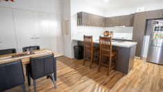 23 Longtom Lp South Hedland WA 6722 EVER DESIRABLE LIVING - 3x2 ON LONGTOM LOOP !! Properties in the Elements Estate are tightly held for a very good reason so this opportunity to secure one of these deserves your undivided attention before it is gone. This desirable 2015 built contemporary 3 Bedroom 2 Bathroom home not only offers all the benefits of this sought after location with quality neighbors and walking distance to the Elements Estate Park just the start of living in such a desirable address. Step inside and you'll be impressed by the spotless presentation throughout. The open-plan living zone is complemented by split-system air conditioning, ensuring year-round comfort. A modern kitchen and bathrooms, including an ensuite to the main bedroom, provide a touch of luxury and functionality for easy living. Outdoor living is well catered for with an undercover entertaining area, ideal for Pilbara evenings, while the dual carport with drive through access to the fully fenced yard, add both practicality and peace of mind. This is a standout investment opportunity, currently secured with a strong Government Lease at $1,500.00 per week, with renewal due 30/09/2026 this is a solid return in a blue-chip location and for those who are looking to own and control their own future and secure such a great location vacant possession could be available on settlement. Features Include: - 3 bedrooms - Main with robe and en-suite - BIRs to all bedrooms - Split system air conditioning throughout - Open plan living - Modern kitchen with stainless steel applicances - Undercover entertaining area - Fully fenced rear yard with natural grass - Intergrated Laundry - Flyscreens - Double carport For further information or to arrange a viewing contact Bruce today on 0409 770 272