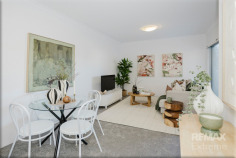 Unit 2/2 Royston Link Butler WA 6036 549,000 GROUND LEVEL APARTMENT Priced for an immediate sale, this immaculately presented and exceptionally priced 1x1 ground level Butler apartment may be just what you are looking for! Perfect for first home buyers, FIFO workers, retirees, downsizers, international students or savvy investors, this one is all about affordability, convenience and those looking for a “lock up and leave” lifestyle! If you want to get out of the rent trap and secure a neat & tidy place of your own, CALL NOW to view and submit your offer today! Conveniently located within a stone's throw from the Butler Central shopping precinct and the hustle & bustle of Butler Blvd, this delightful one bedroom one bathroom apartment has everything you need pretty much on your doorstep. With all the local amenities, such as shopping centres, bar & restaurants, food outlets, gymnasiums, transport routes and the Butler train station less than a kilometre away, this immaculately presented home is only a hop, skip & jump into Perth CBD making it an excellent option for professionals, FIFO workers, retirees, first home buyers and investors alike! No need to worry about lugging multiple bags of shopping up the staircase here, as this ground floor apartment benefits from secure easy access and is set amongst neat & tidy surrounds and friendly neighbours. With a designated carport you have a safe place to park and for extra storage there is an additional storeroom for all your bits & bobs. As you step inside, you'll immediately appreciate the freshly painted colour palette, brand new carpets that blends style with functionality. Compact yet stylish, the kitchen is perfectly designed for easy, low-maintenance apartment living. Sleek white 'Essa' stone benchtops are paired with a mosaic tiled splashback for a touch of designer flair, while stainless steel appliances, including an electric oven, add a quality finish. A handy pantry keeps everyday essentials close at hand, and modern cabinetry houses all your utensils, giving you more time to enjoy everything else your new lifestyle has to offer. Immaculately presented, the living and dining area is cleverly designed to maximise every inch of space. High ceilings create a wonderful sense of volume, while a reverse-cycle split system ensures year-round comfort no matter the season. With immediate access to your own private courtyard, indoor and outdoor living flow seamlessly together, offering the perfect spot to relax, entertain or simply enjoy some fresh air at home. The master bedroom is generously sized, featuring plush carpets, a panelled sliding wardrobe, alfresco views, lofty high ceilings and stylish window treatments. The spacious bathroom is finished with stone countertops, a hobless shower, WC and modern fixtures and fittings throughout, while a European laundry is discreetly tucked away for added convenience. Completing this exceptional apartment is the undercover alfresco and private garden - a rare inclusion offered by only a select few units in the complex. Sheltered from the elements, the alfresco is the ideal year-round setting for weekend BBQs, long lazy lunches or simply unwinding with a cold glass of wine as the sun goes down. EXTRAS INCLUDE: Single car bay, 4sqm storage unit, European laundry + double linen, 1x rev-cycle split system a/c unit and so much more! THE SPECIFICS: Year Built: 2015 Land Area: 89sqm / Living Area: 44sqm Call The Phil Wiltshire Team today to submit your offer!